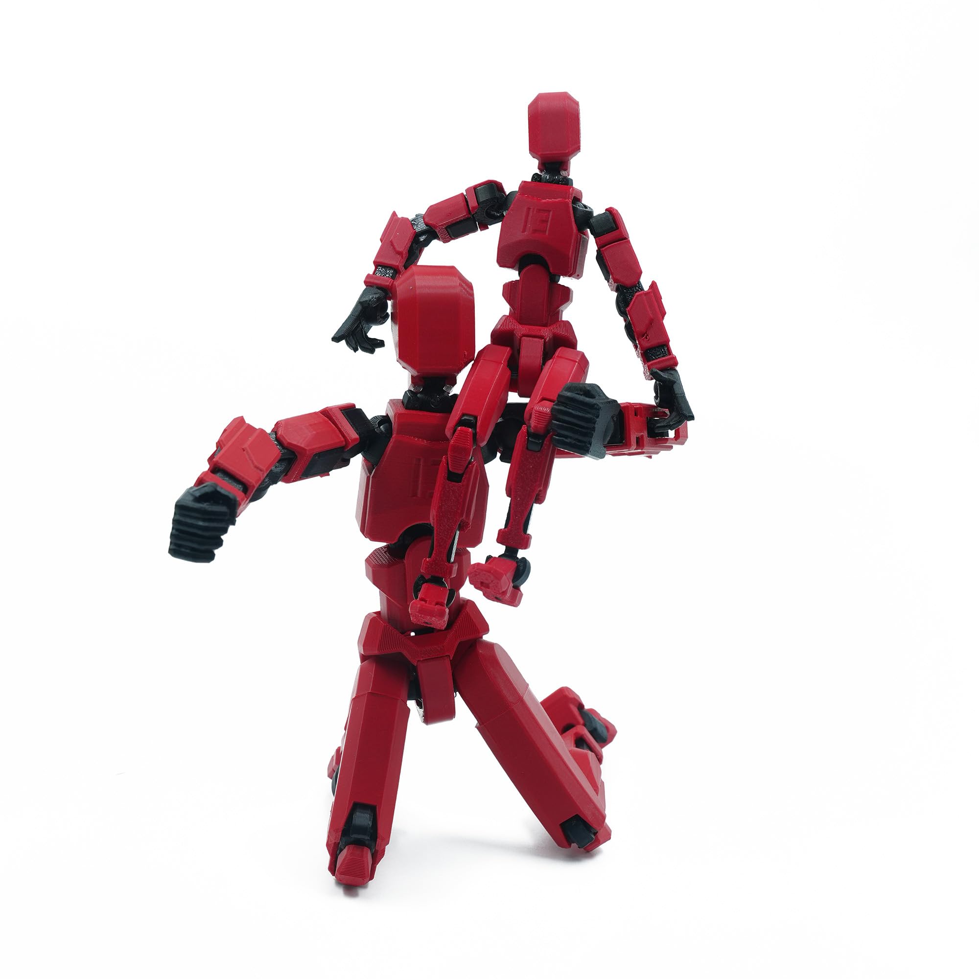 ROBO CRAFT REALM Dummy 13 |150% Scale| Action Figure Robot | Fully Articulated 3D Printed Robot Toy | 5.4-inch Collectible Figurine | Matte Finish| Unassembeled (Red-Black)-image-49