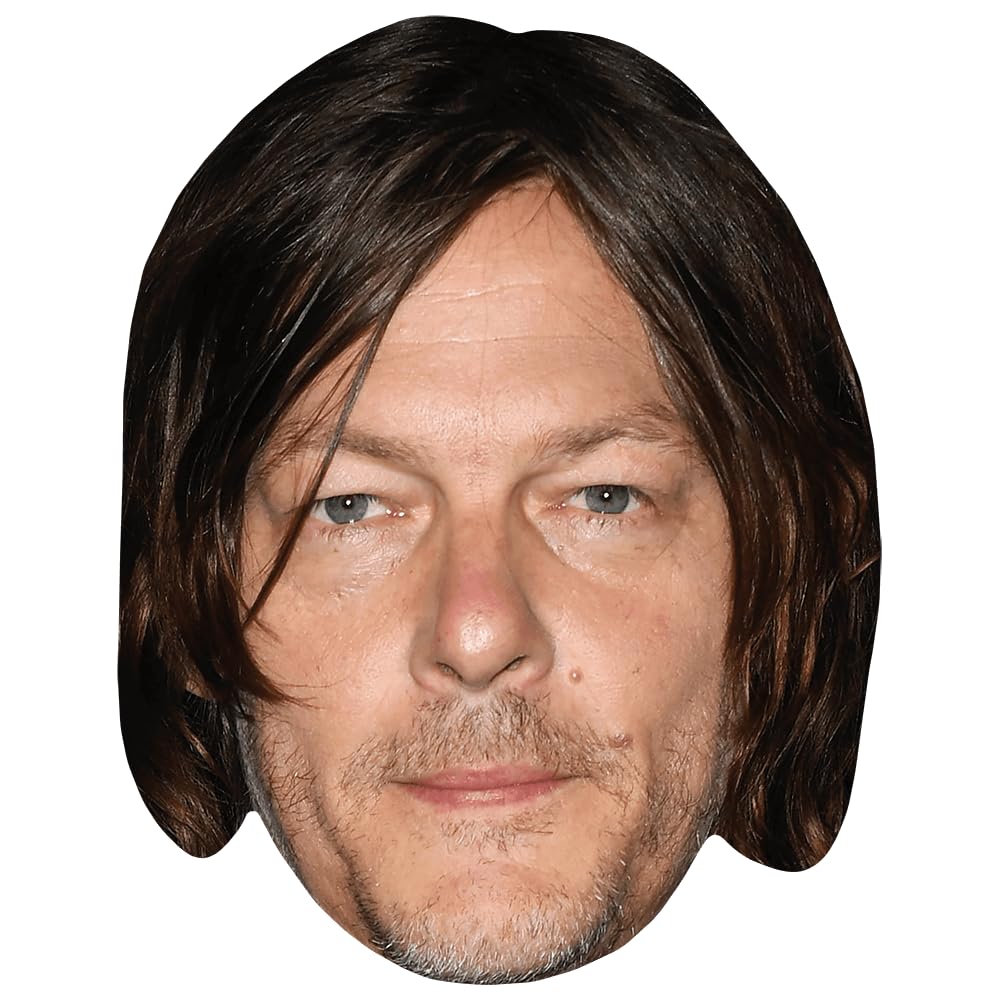 Norman Reedus (Stubble) Celebrity Mask, Flat Card Face, Fancy Dress Mask