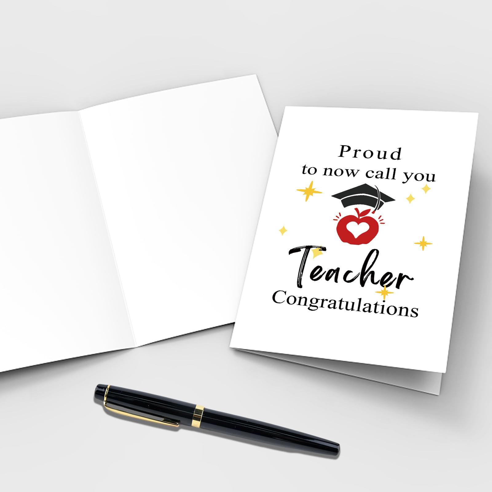 Qiliji Tarjeta de graduación para maestros, tarjeta de graduación escolar de enseñanza, tarjeta de graduado universitario de nuevo profesor, felicitaciones por convertirse en profesor, orgulloso de
