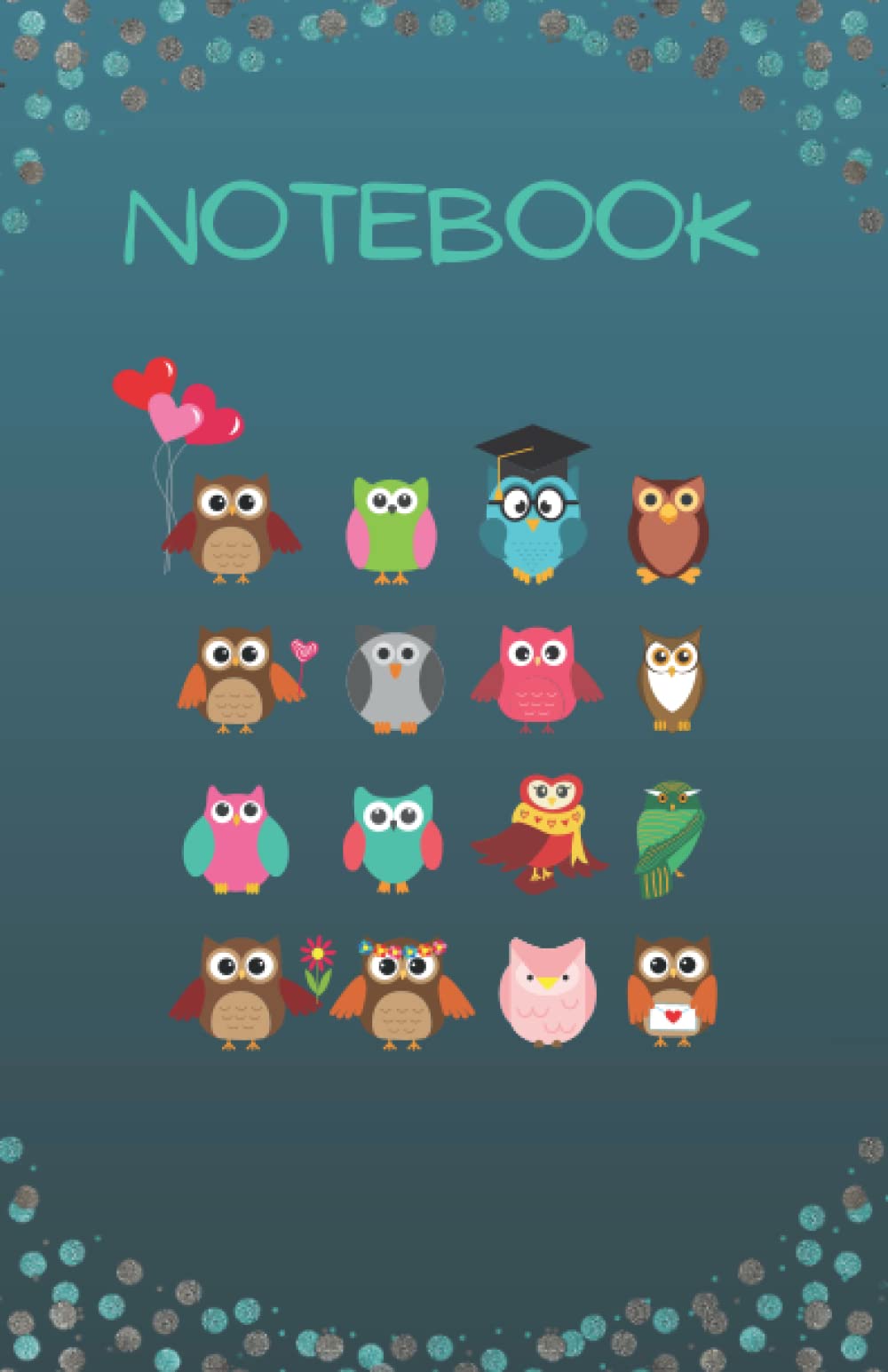 Cute Owl Notebook | 5.5”x8.5” | 120 Pages | Notepad