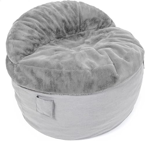 Puf gigante de piel sintética suave de conejo de 34 pies, puf para sofá cama, reclinable, soplo para sentarse en el suelo, relajarse, videojuegos,