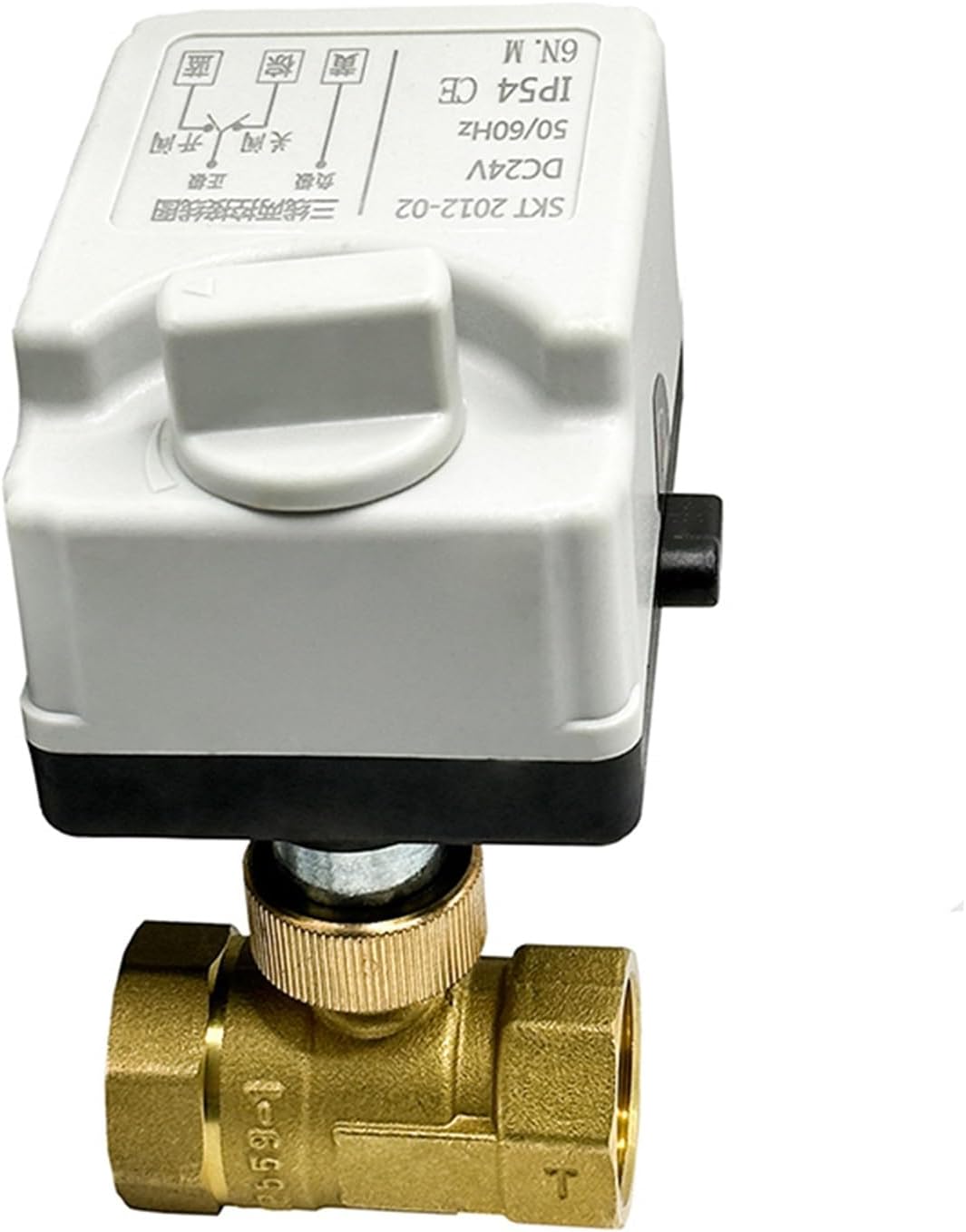 1/2inch 3/4inch 1inch 2inch Motorized Ball Valve 220V 12V 24V 3-Wire 2 Control Brass Electric Ball Valve With Manual Switch 1Pcs(DN25,24VDC_CR02)