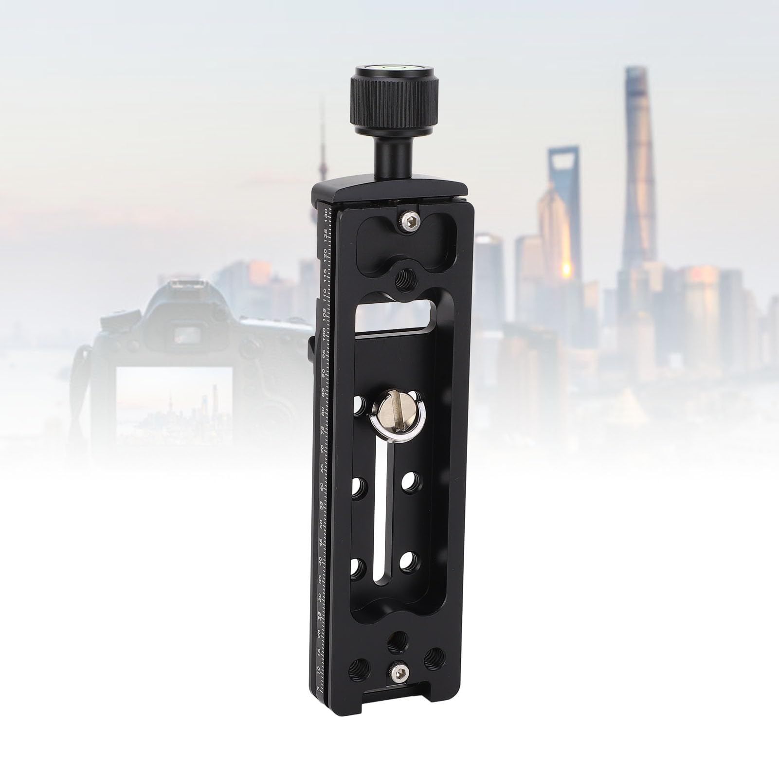Camera Rail Nodal Slide Clamp con Nivel de Burbuja Incorporado para Accesorios de Fotografía de Cabeza de Bola ARCA