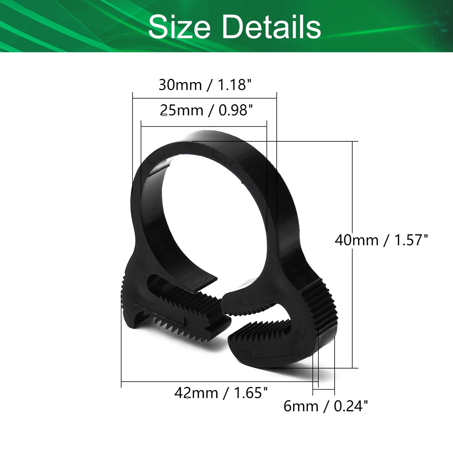 Yinpecly Schlauchschellen – 8 Stück, 21,5–23,5 Mm, Nylon, Verstellbar, Schneller Verschluss