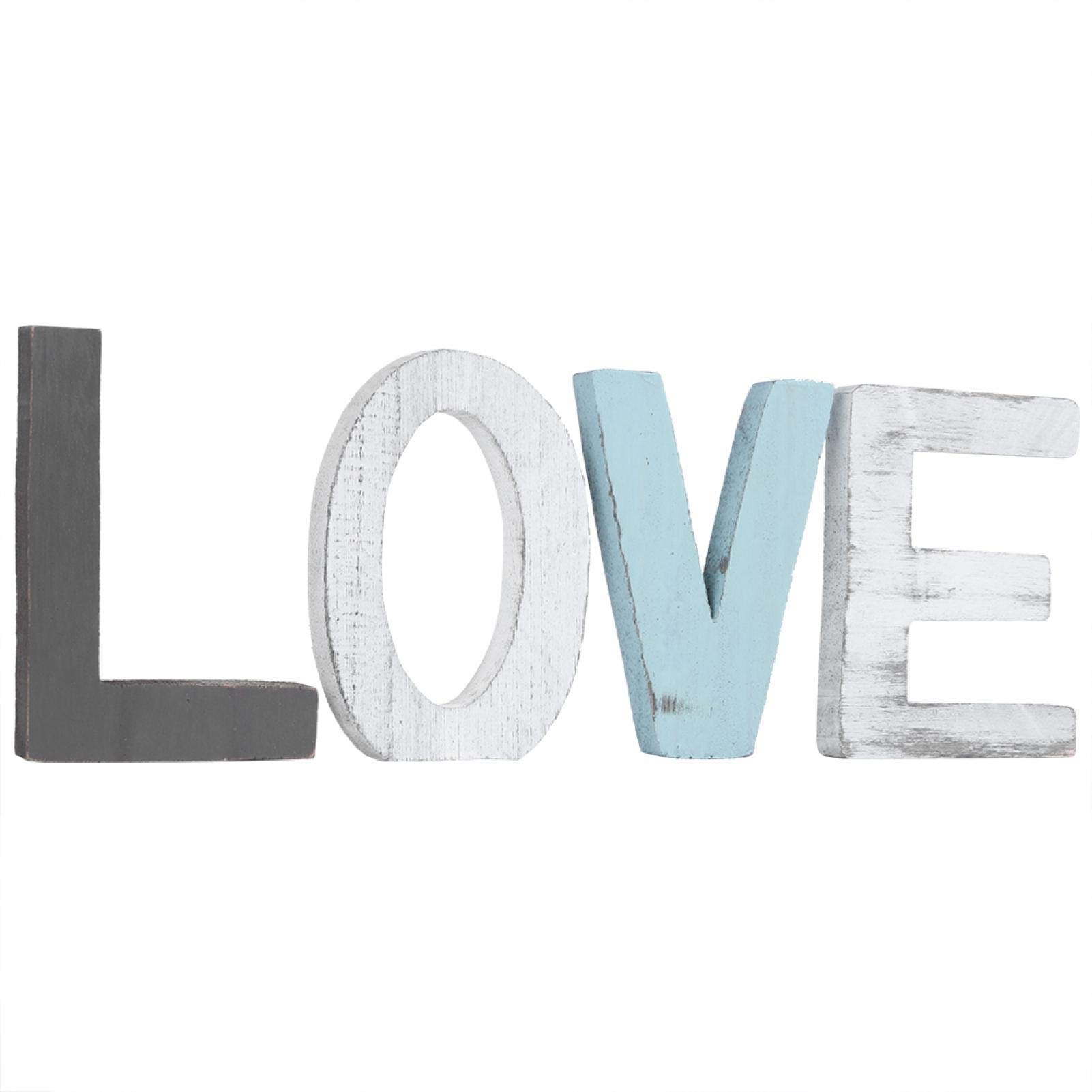 Letras de Madera de Estilo rústico, letreros Decorativos de Palabras con Bloques de Madera, Letras de Madera Independientes, letreros de Amor rústicos para la decoración del hogar de la Fiesta de