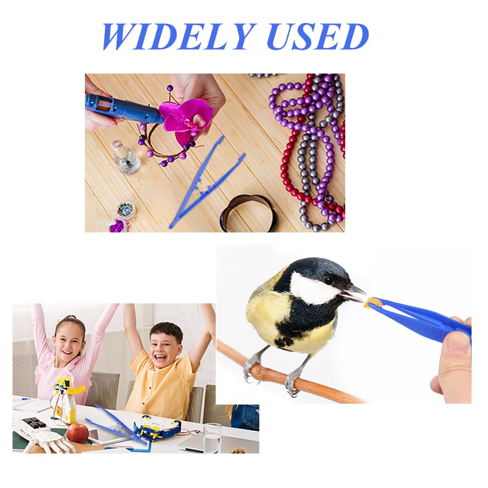 pinzette in plastica, pinze usa e getta per medicina, artigianato, medicazione, garza, laboratorio, scuola, scienze elementari