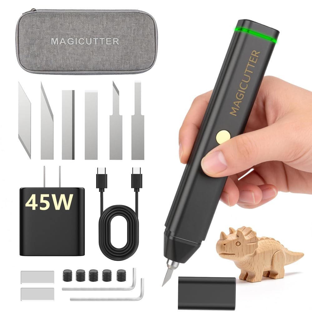 超音波カッター 6種類90枚替刃 0遅延 4万Hz高速 45W出力 PZT8素材 Amazon | 45W高出力 超音波カッター 6種類90枚替刃 0遅延 4万Hz高速