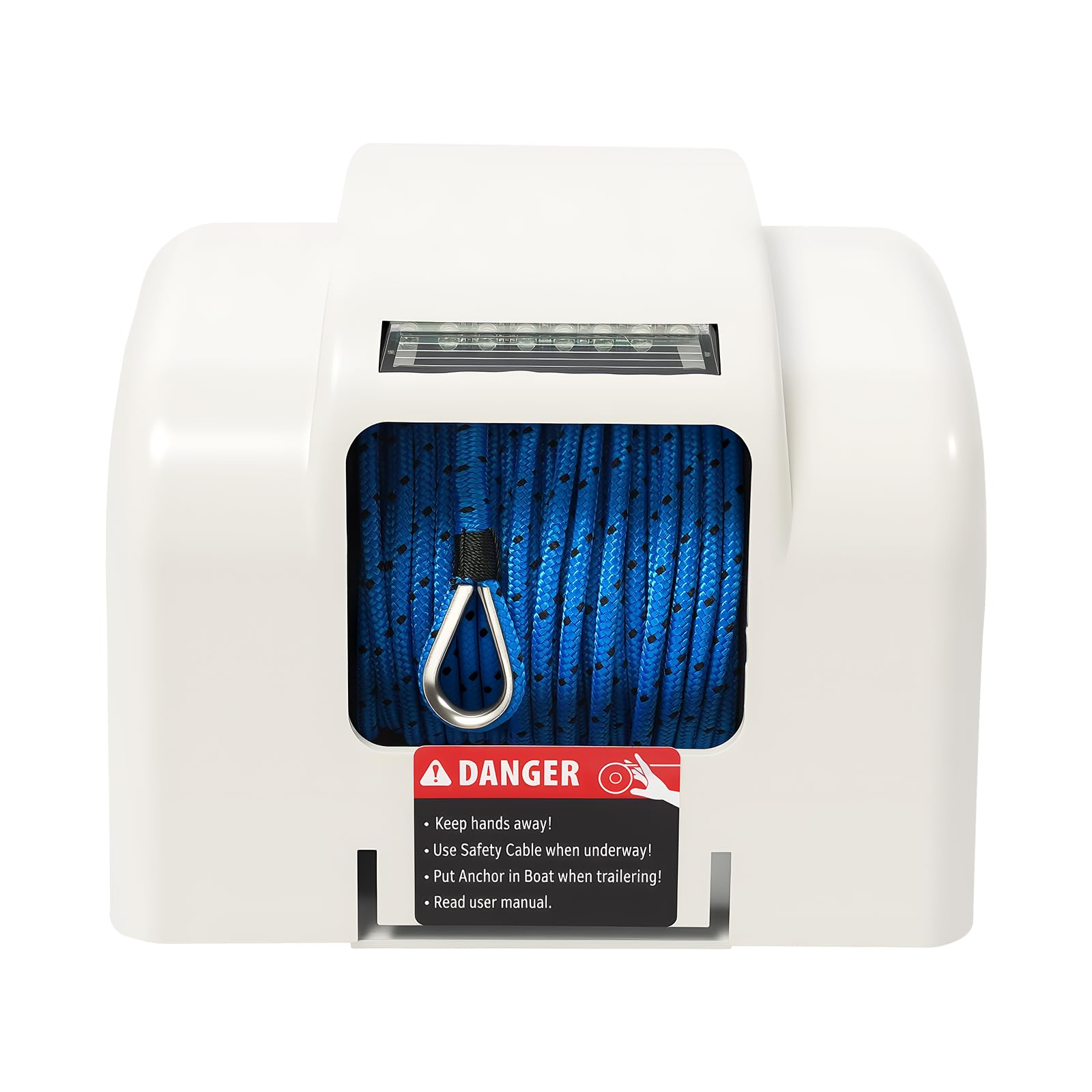 Elektrische Ankerwinde 12V 45lbs, Fernbedienung, 100ft Seil, Boote bis 24ft