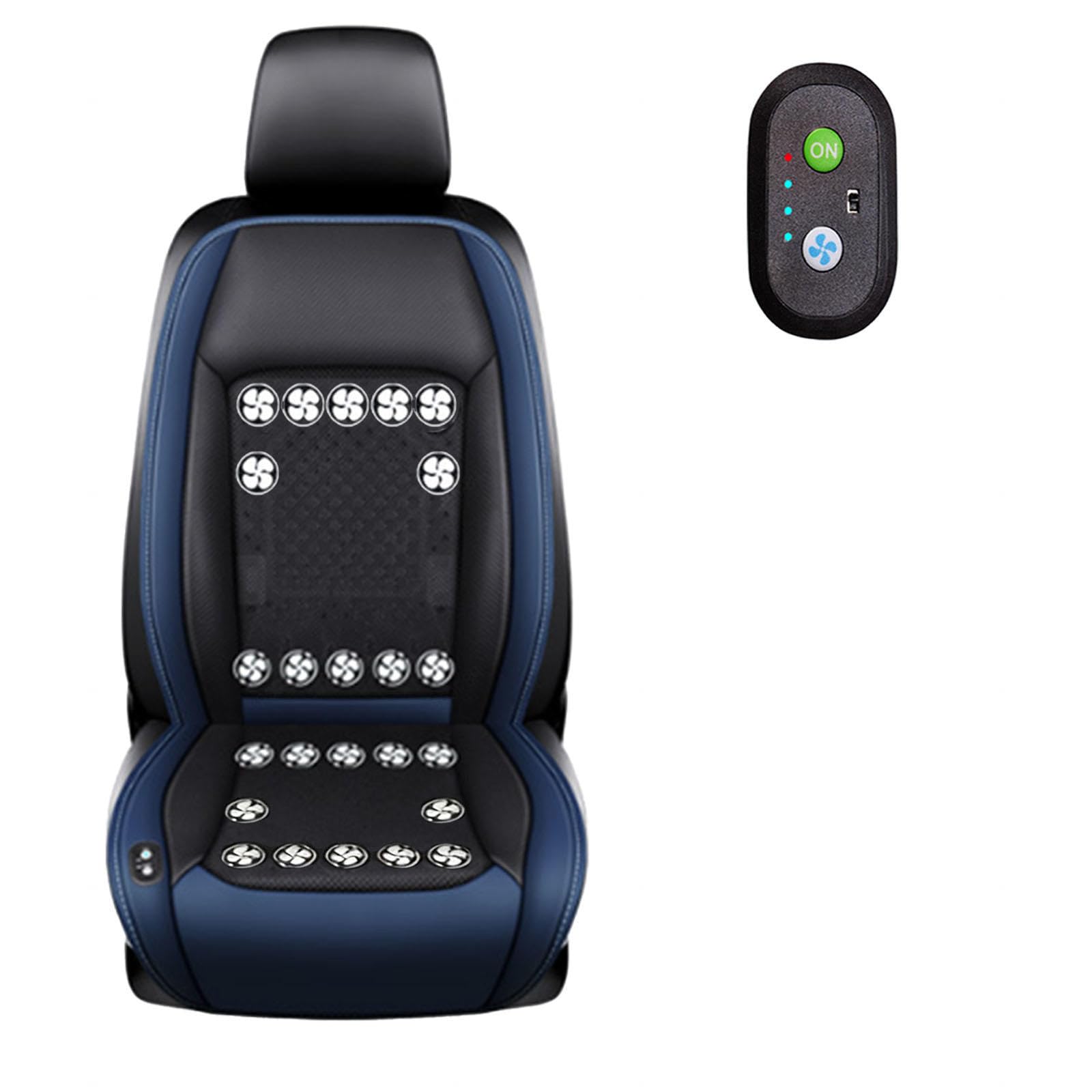 LRF-yxkj Ventilated Car Seat Cover 12V-24V 3 Cooling Air Speeds Cooling Seat Cover for Cars,Suv,Sedans and Pick-Up Trucks,Blue-24V24Fan