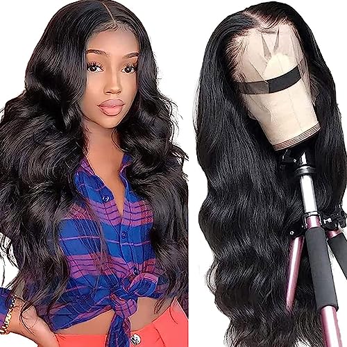 TNICE 28 Inch Lace Front Wig Human Hair Body Wave 13x4 Human Hair Wigs for Women 180% Density Glueless Lace Frontal Wigs Brazilian 100% Human Hair Wigs Pre Plucked Body Wave Wigs