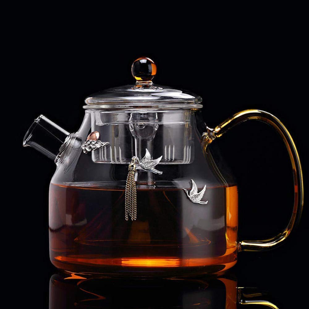 Buy Teapot Strainer Silver Glass Steaming teapot high Temperature