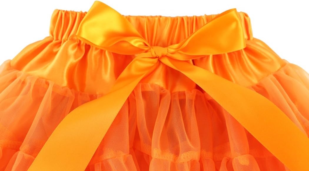 Wennikids Little Girl's Dance Chiffon Pettiskirts Tutu Assorted Size and Color XX-Large Orange