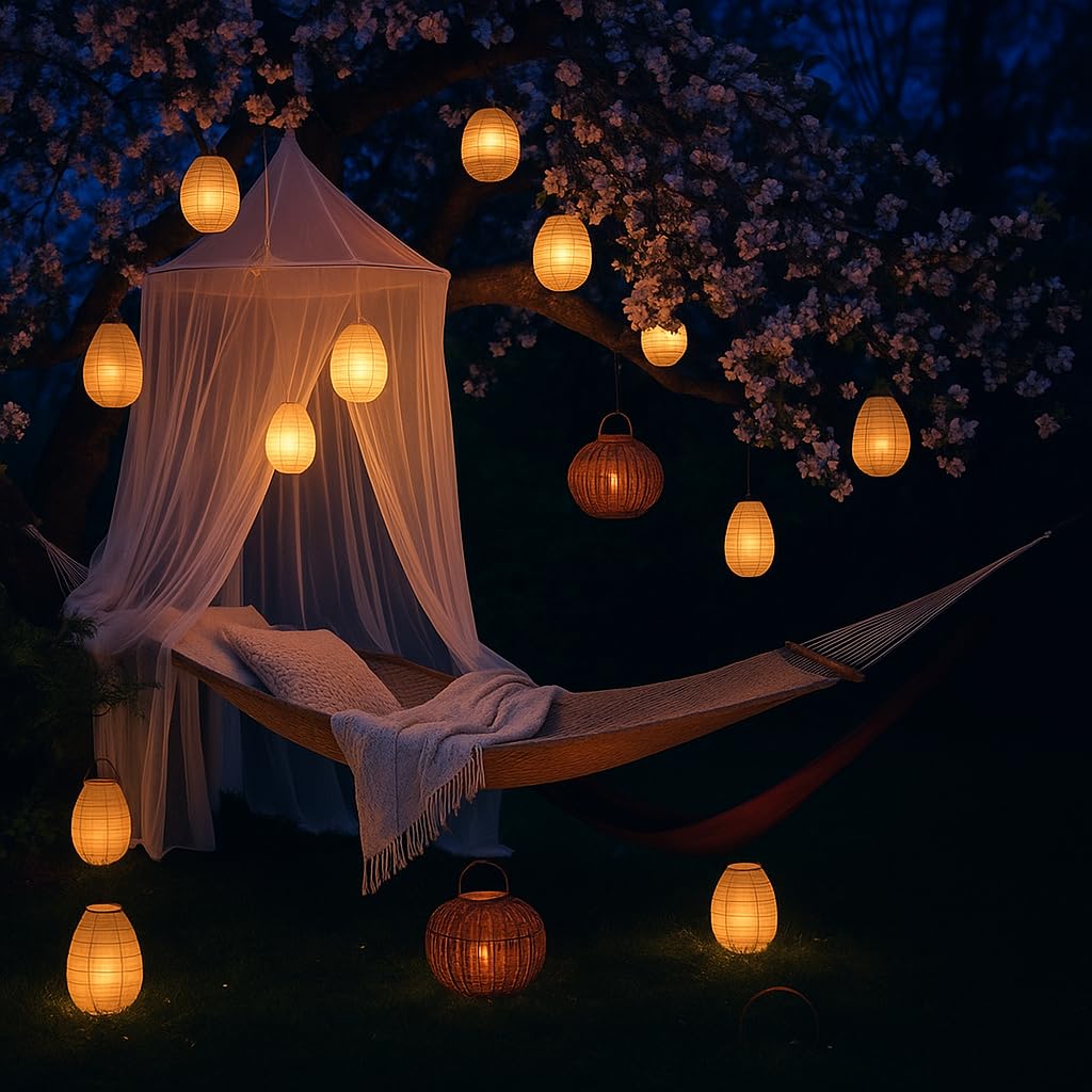 Zanzariera Grande per Letto o Patio Esterno | 1,5 m Diametro Anello Superiore | Baldacchino Conico Sospeso con Base Ampia | Rete Antizanzare per Camera da Letto, Giardino, Balcone & Terrazza
