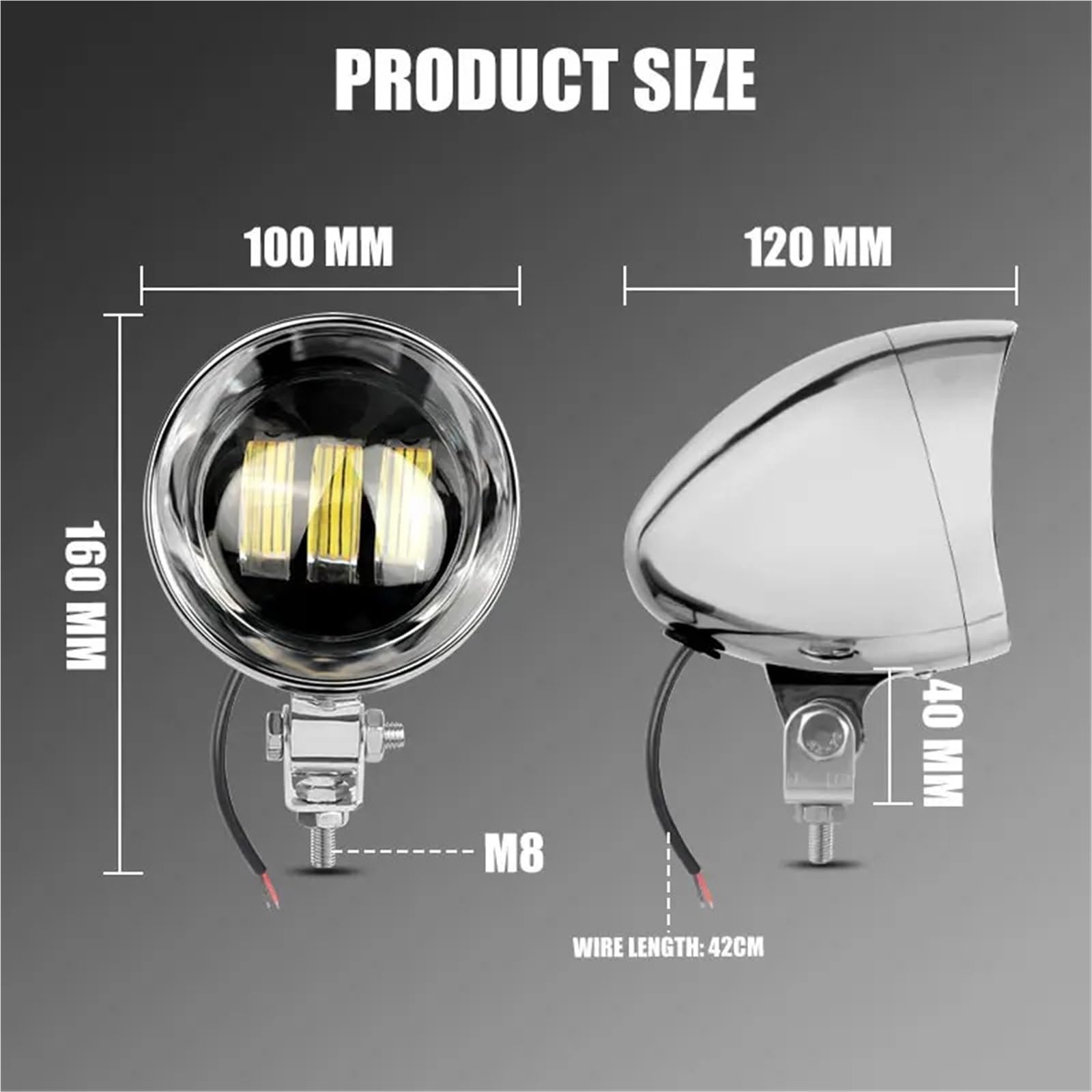 Faro De Motocicleta Foco LED Motocicleta Faros Antiniebla Doble Color Altas Para Coches Camiones SUV UTV 12 V Auxiliar Conducción LED