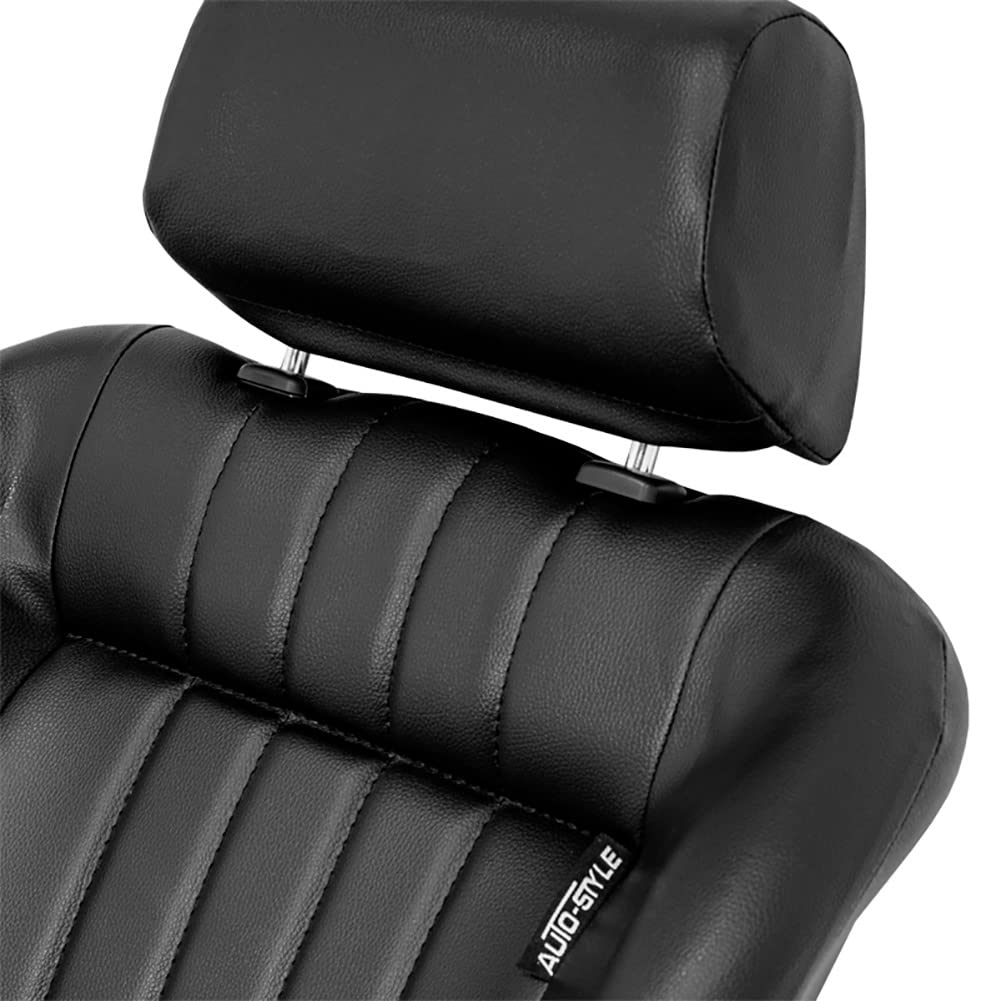 Siège sport 'Classic' - Cuir simili Noir - Dossier fixe + Appuie-tête - incl. glissière