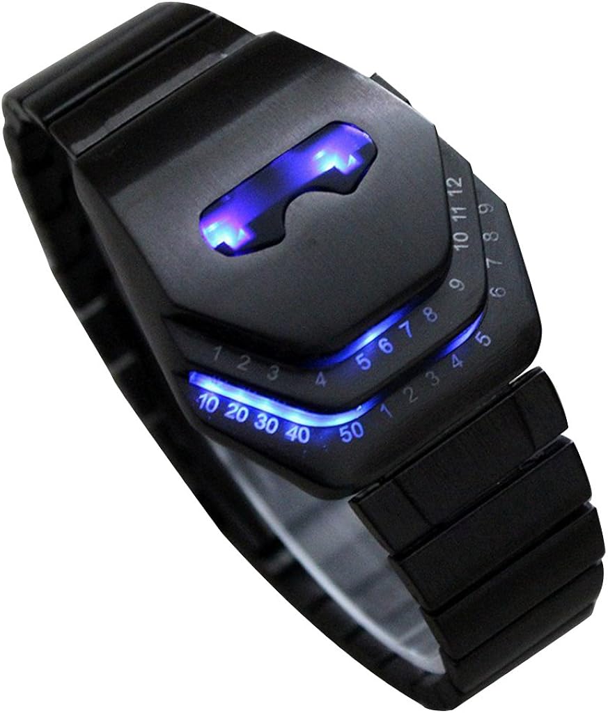 Vavna Men's Peculiar Cool Gadgets Interesting Amazing Snake Head Design Blue LED Watches WTH8021