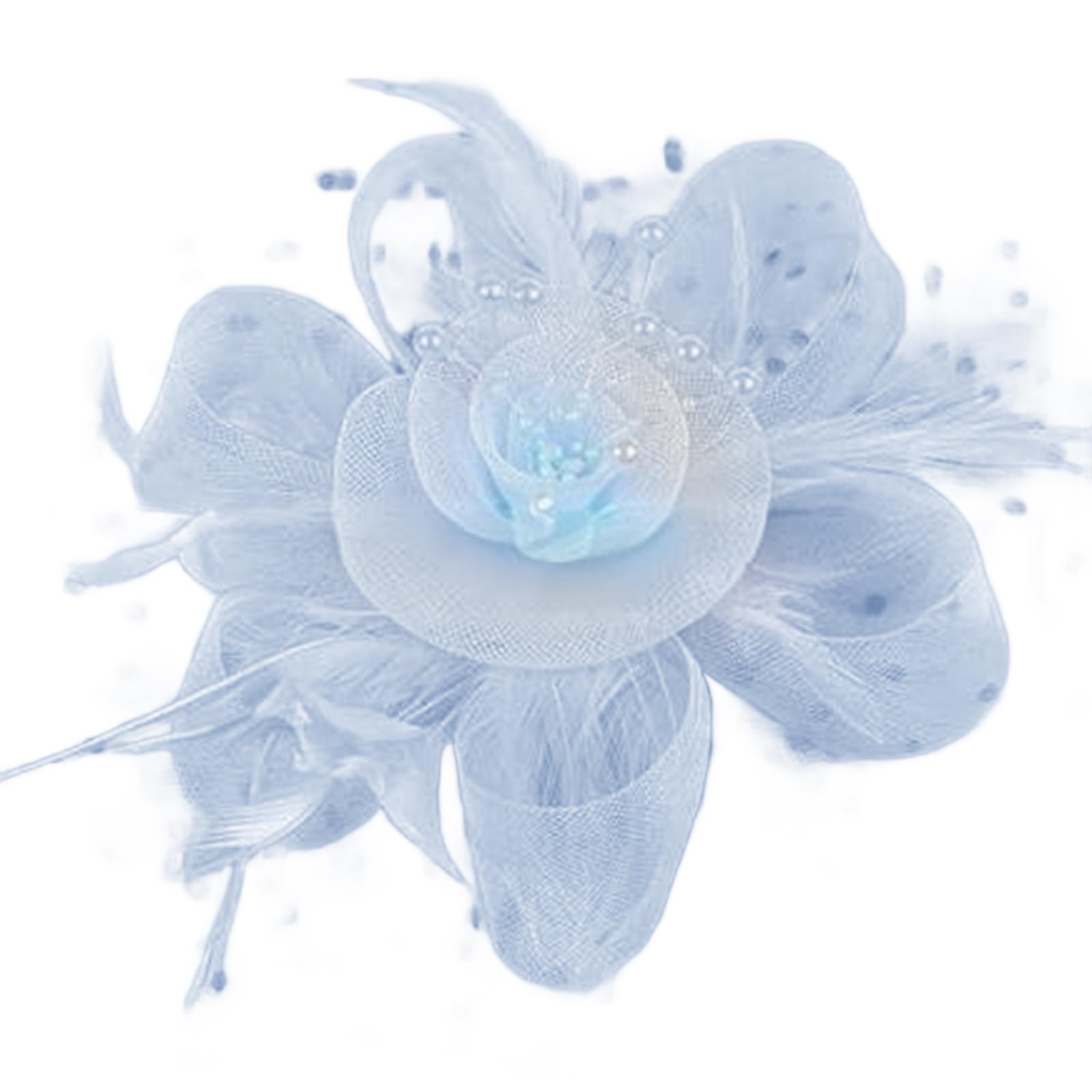 Fentency Feathered Headpiece Women Mesh Hat Hair Band Headband Wedding Accessories Feathered Headband Hat Party Hairpiece