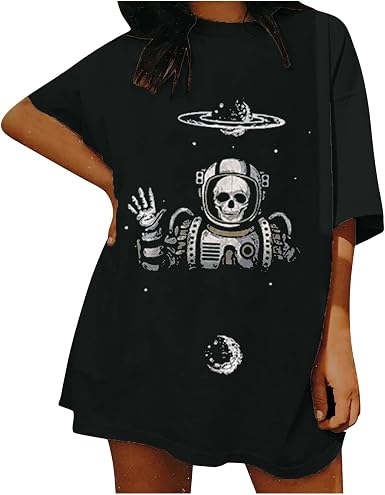 Oversized Women Shirts Funny Print 
