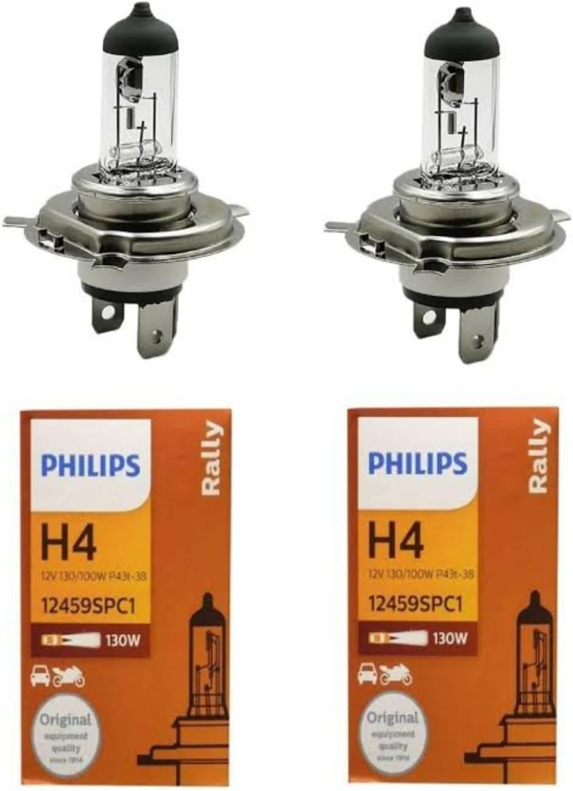 Philips Rally H4 Headlight Bulb (130/100W, 2 Bulbs) (GEN_Ubra_35)