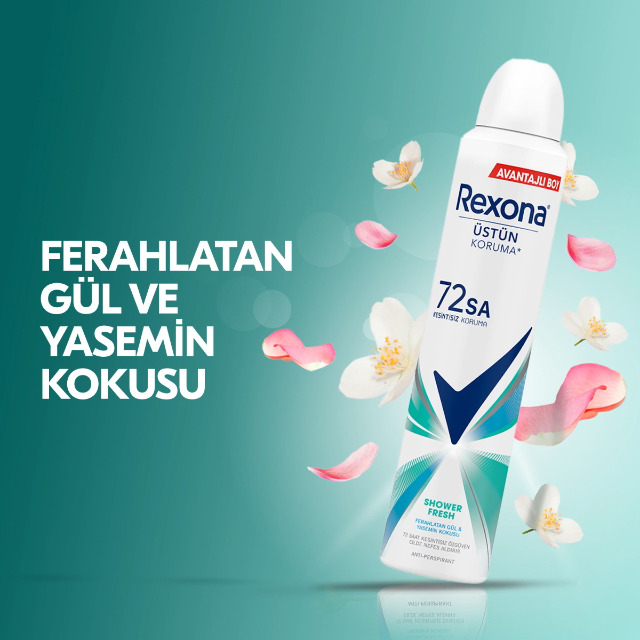 Rexona Kadın Sprey Deodorant Shower Fresh 72 Saat Kesintisiz Üstün