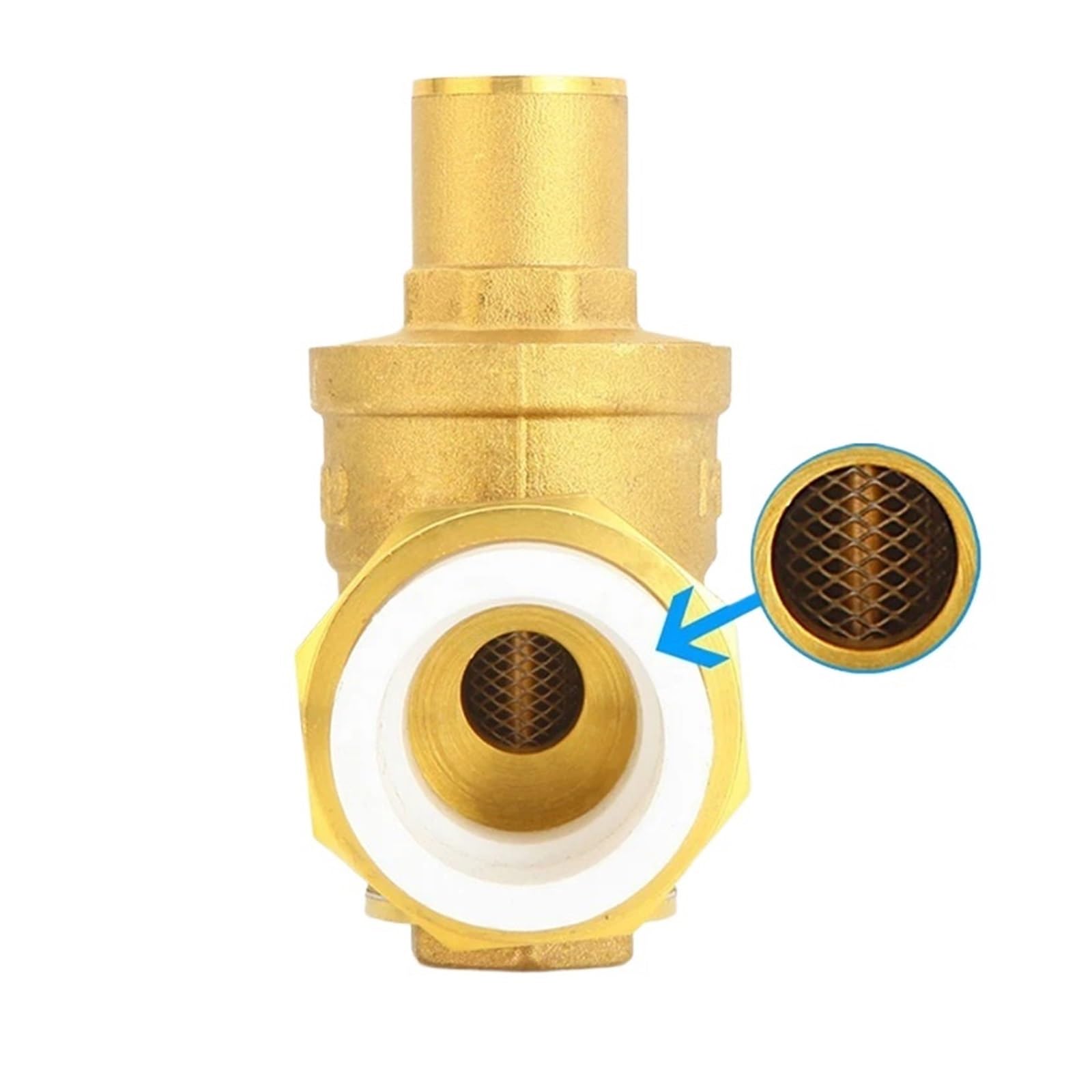 Válvula de Cierre Válvula Reductora de presión de latón PPR Válvula reguladora de presión Ajustable(P-P-R25,Valve with Gauge)