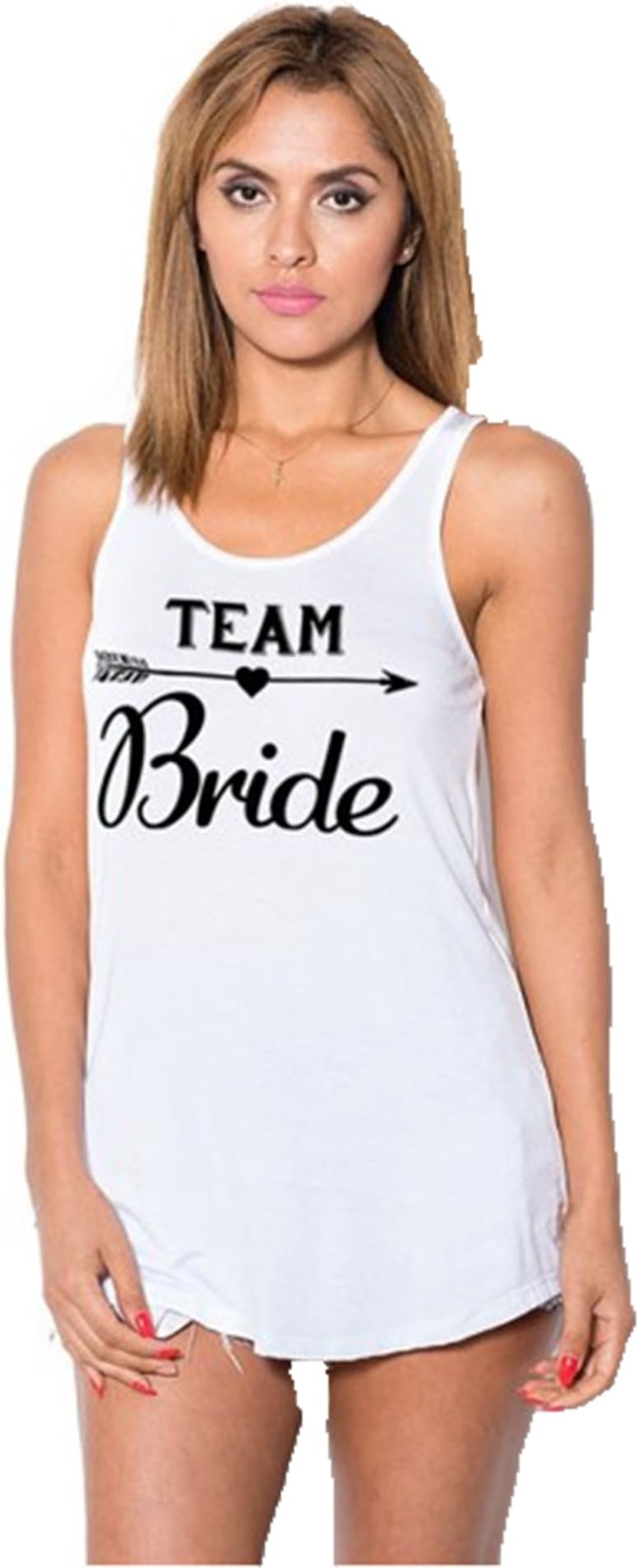 JW Designs Women's Team Bride Tank, S, White