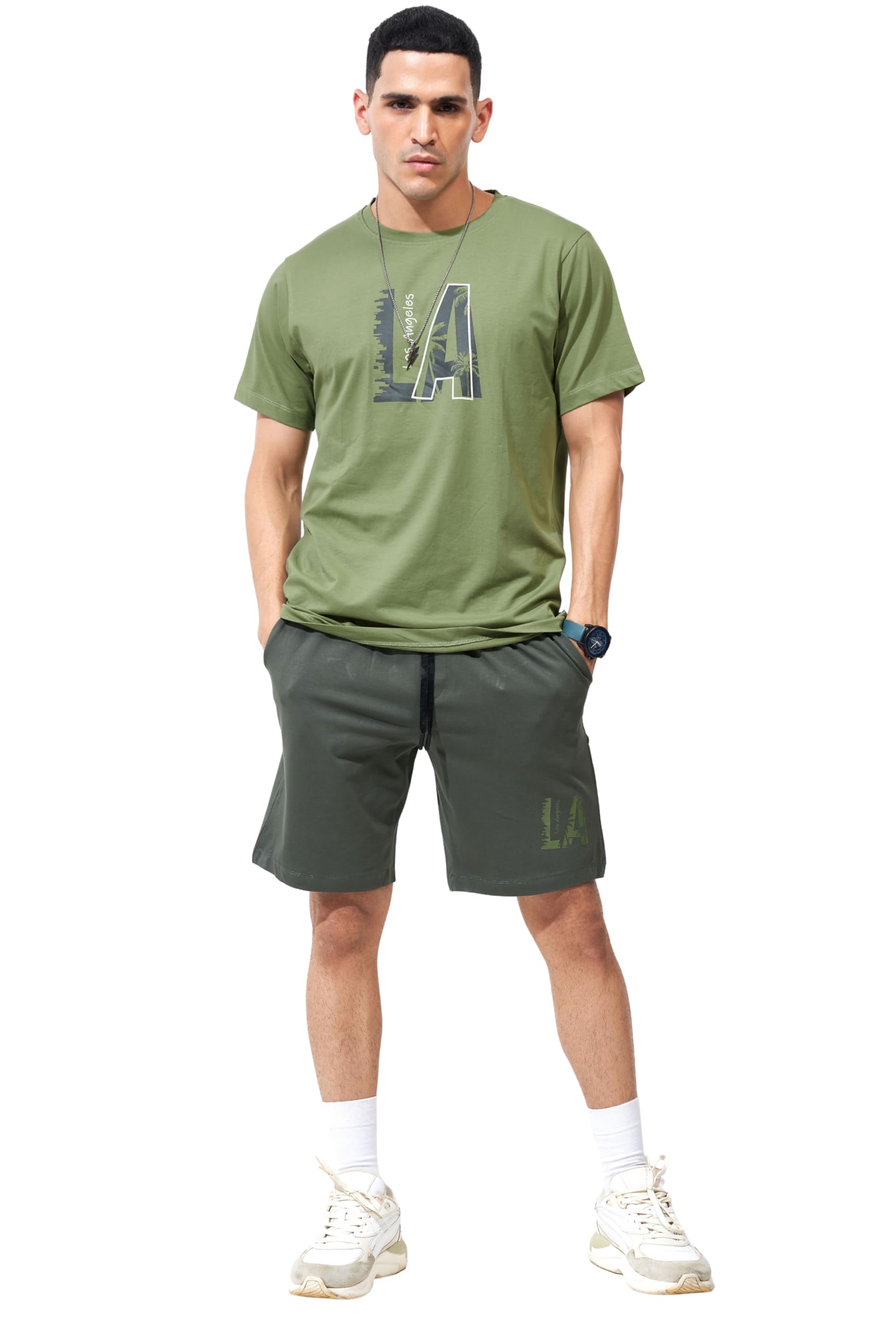 weet Cotton T-Shirt and Shorts Set for Men,Night Wear for Men,Men's Pyjama Set MCS138-picture-13