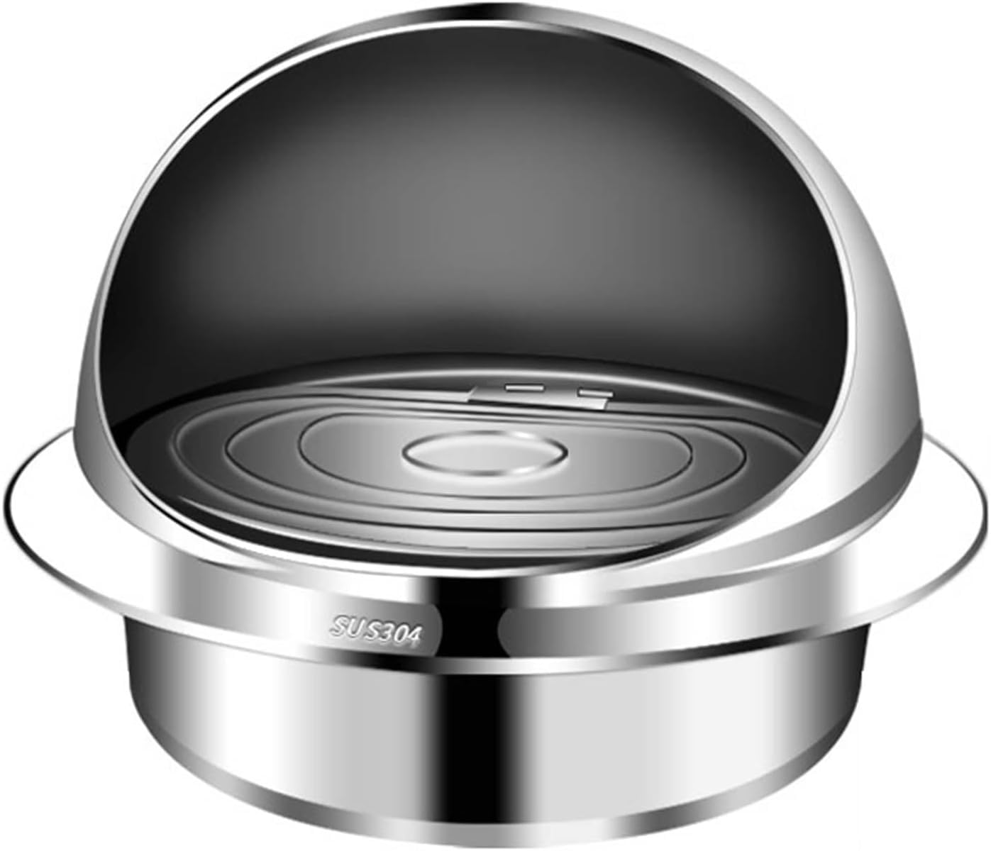 JvFbjLF 304 Stainless Steel Vent Wall Vent Wall Mounted Grille Round Wall Vent Cap(160mm)