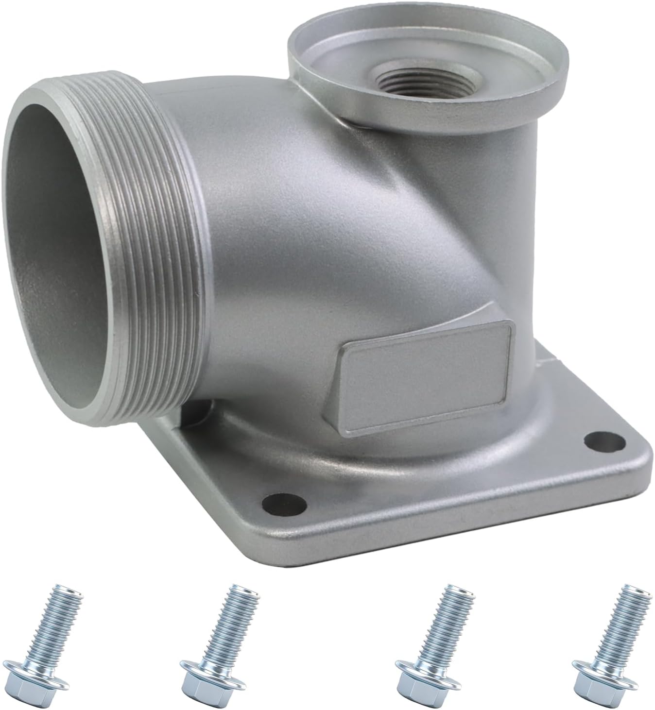 abliubale 3 inch NPT Threaded Outlet with 4 Bolts Compatible with general 3 inch general purpose water pump Semi-Trash Water Pump Parts