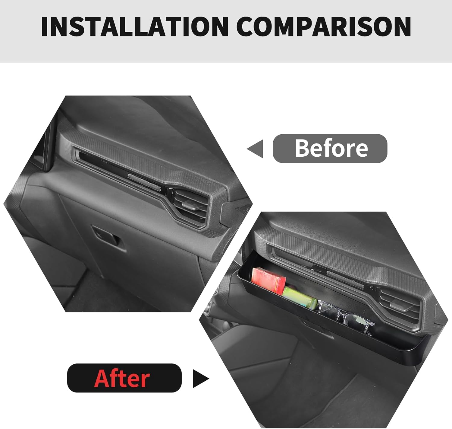 RT-TCZ Center Console Co-Pilot Storage Box Passenger Storage Box Organizer Tray Storage Interior Accessories for Ford Mustang 2024 2025