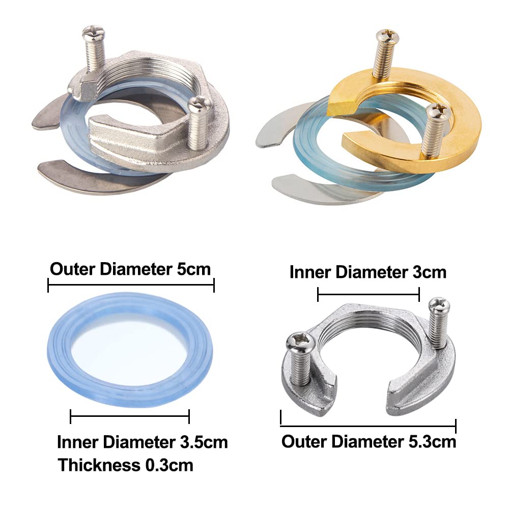 Fissaggio del Rubinetto Staffa Lo Strumento di Fissaggio Del Rubinetto è Molto Adatto per Rubinetti e Bacini (Argento)