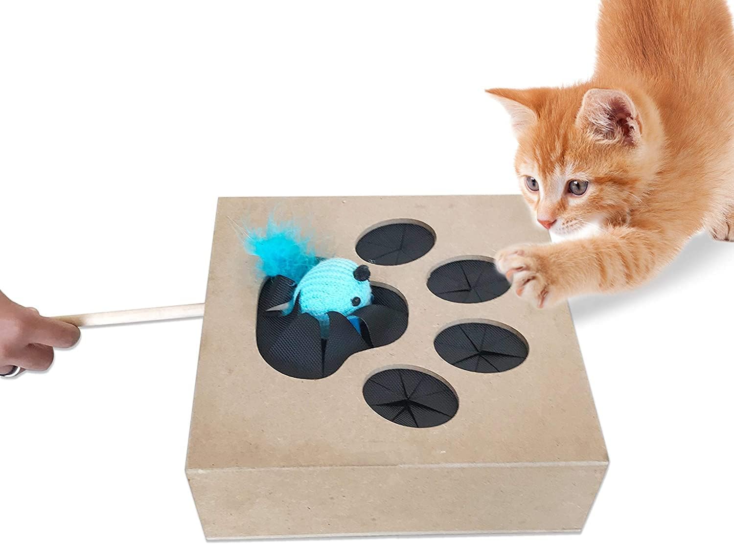 Davison Double Sided Interactive Catnip Pop Up Mouse Pounce Cat Game for Cats and Kittens of Any Age or Size. Entertain Your Feline and…