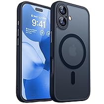 CANSHN Cover Magnetica per iPhone 17(6,3 Pollici), Compatibile con MagSafe, (Protezione Completa Della Fotocamera), Custodia Traslucida Opaca Protettiva Sottile Antiurto,Nero