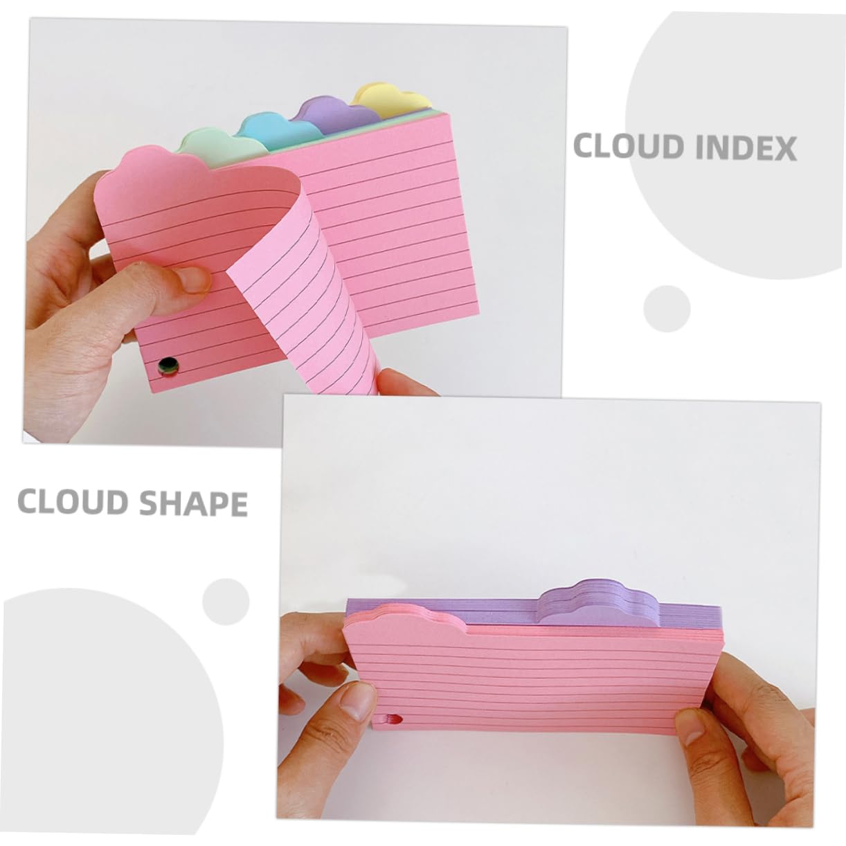 Gadpiparty 5 Sätze Vokabelheft Aus Notizpapier Karteikarten Mit Farbig Flashcard Lernen Revision Registerkarten Ungefüttert Wolke Lernkarten Grundlagen Des Studiums Wortkarten 125 Blätter * 5