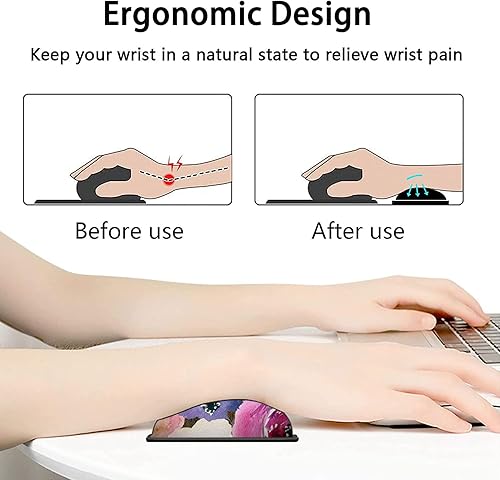 Miniatura 5 de Alfombrilla grande para mouse, alfombrilla de escritorio de oficina extendida, 31.5 x 11.8 pulgadas, reposamuñecas ergonómico de espuma