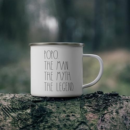 Miniatura 3 de Popo The Man The Myth The Legend - Taza de café de fogata, regalo de Navidad, regalo de cumpleaños, taza de café Popo para camping, taza de café de