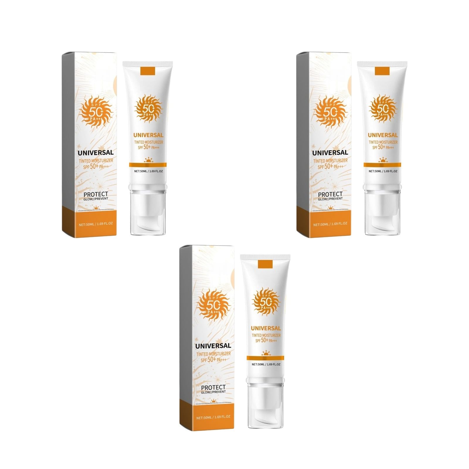 Tinted Sunscreen SPF50 PA+, Hydrating Mattifying Non-Greasy Water Resistant
