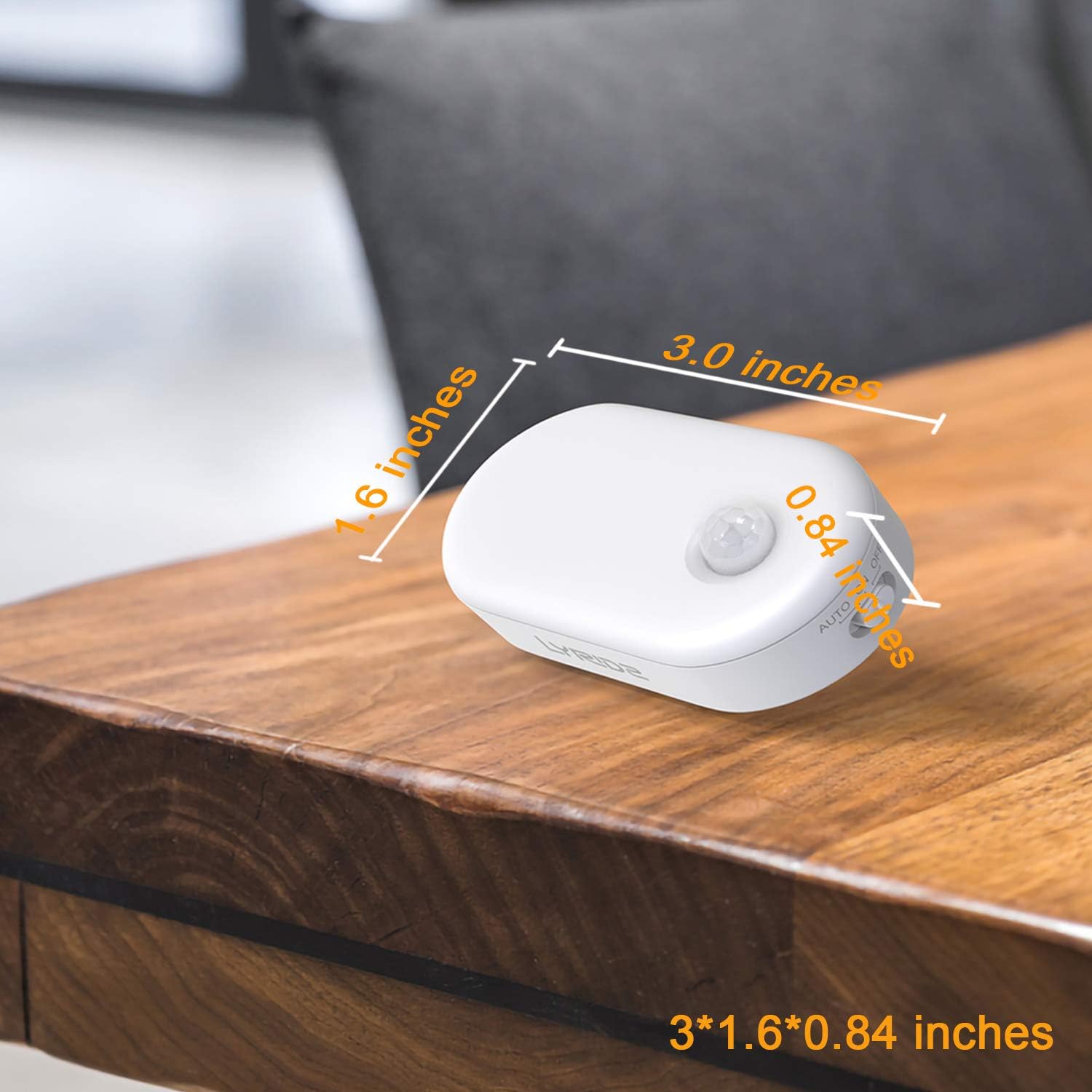 Night Lights Motion Sensor, LYRIDZ LED Plug-in Nightlight Super Bright 1-120LM Smart Cold White Light with Stepless Adjustable Brightness for Bedroom, Kitchen, Stairs, Hallway, 2 Pack - - 