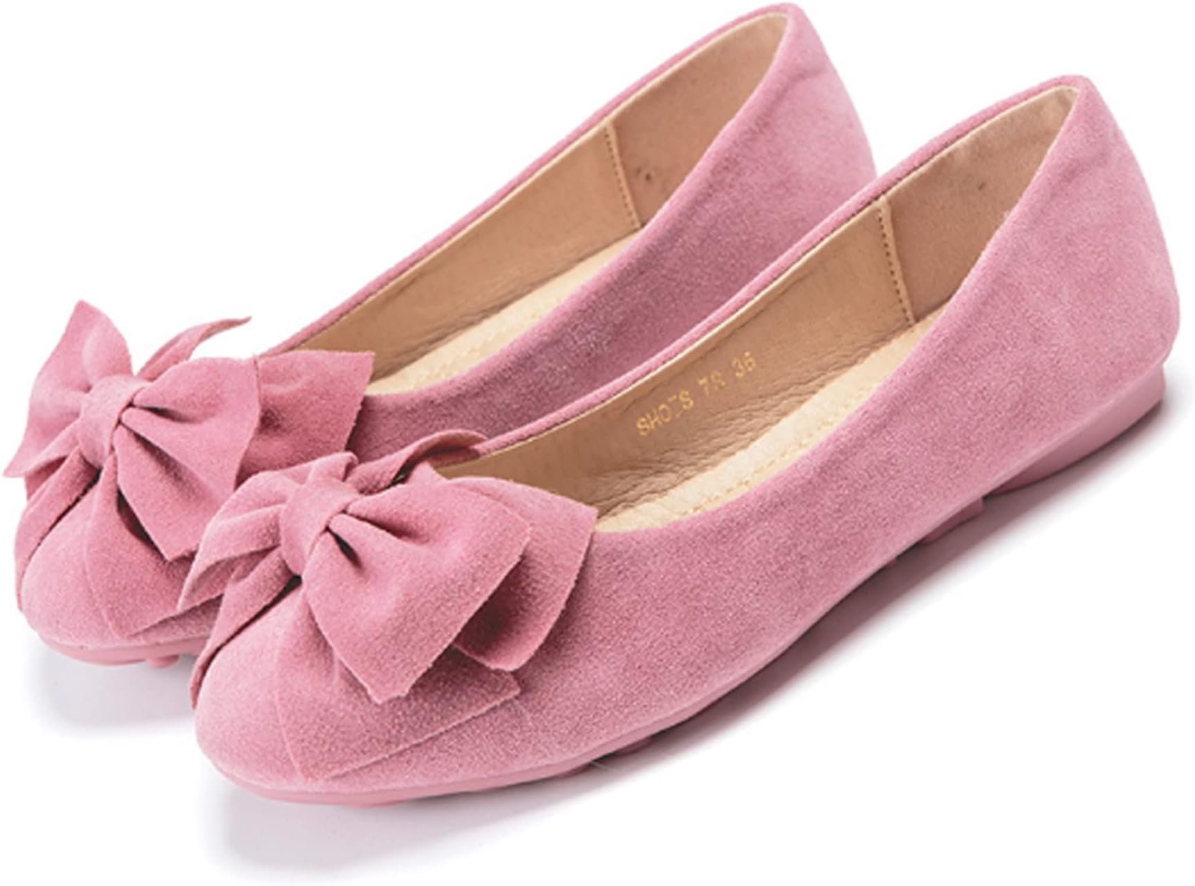 Women Classy Cute Bow-Knot Ballet Flats Round Toe Daily Cozy Comfort Slip on Flat Shoes