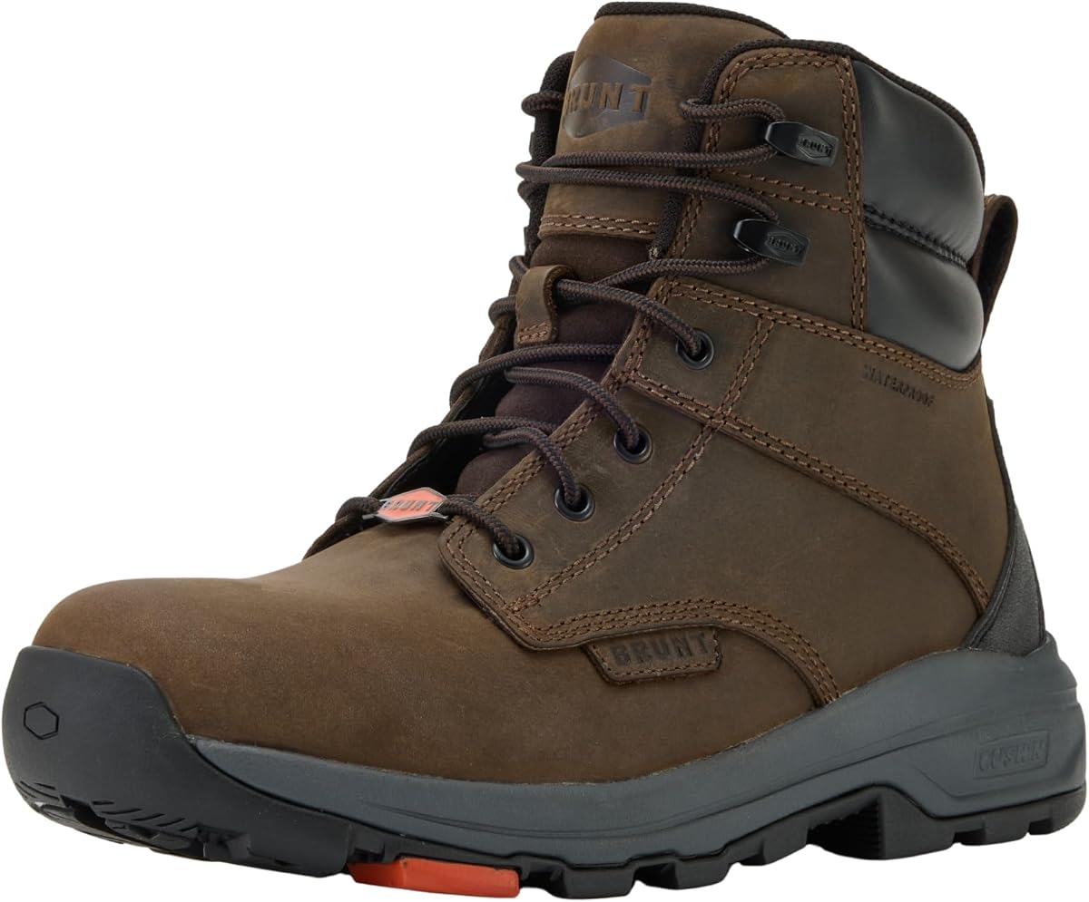 BRUNT Kasparian (Comp Toe) - 6" Lightweight Waterproof Safety Toe Work Boot - EH Rated - Slip + Oil Resistant