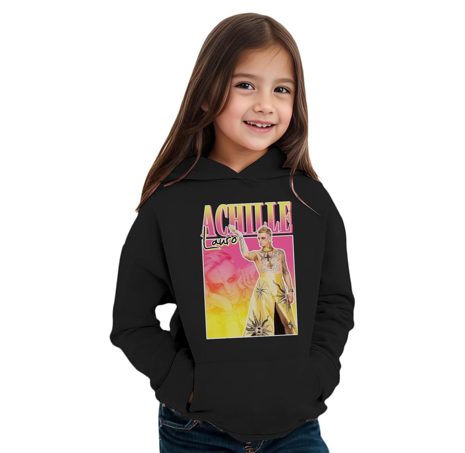 Felpa con Cappuccio di Achille Lauro Incoscienti Giovani Comuni Mortali per Bambino Bambina Ragazzo Ragazza