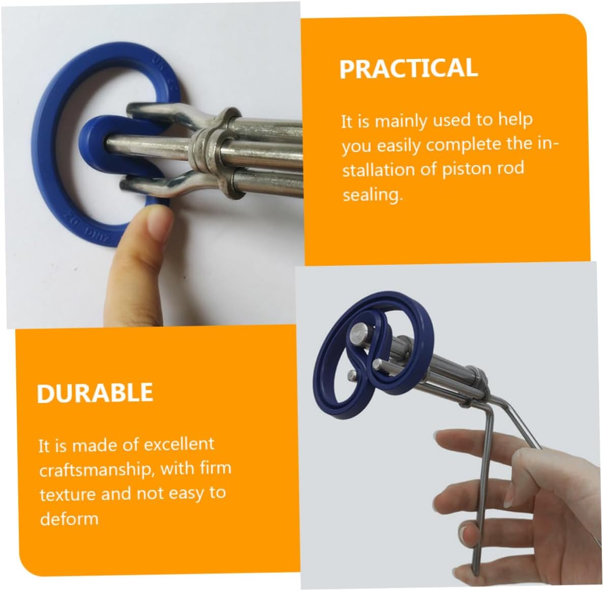 U-Cup Hydraulic Cylinder Installation Tool for Piston Shaft Hole Repair Kit Practical Twist Rod Accessory for Automotive Applications