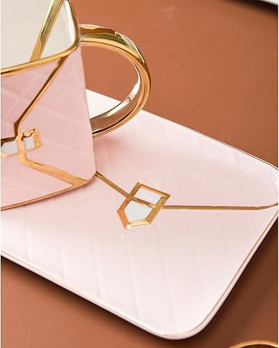 Miniatura 4 de Juego de tazas de café en forma de bolsa, tazas de té y platillos, juego de tazas de taza, tazas de espresso para amigos, mamá, boda, fiesta, hogar,