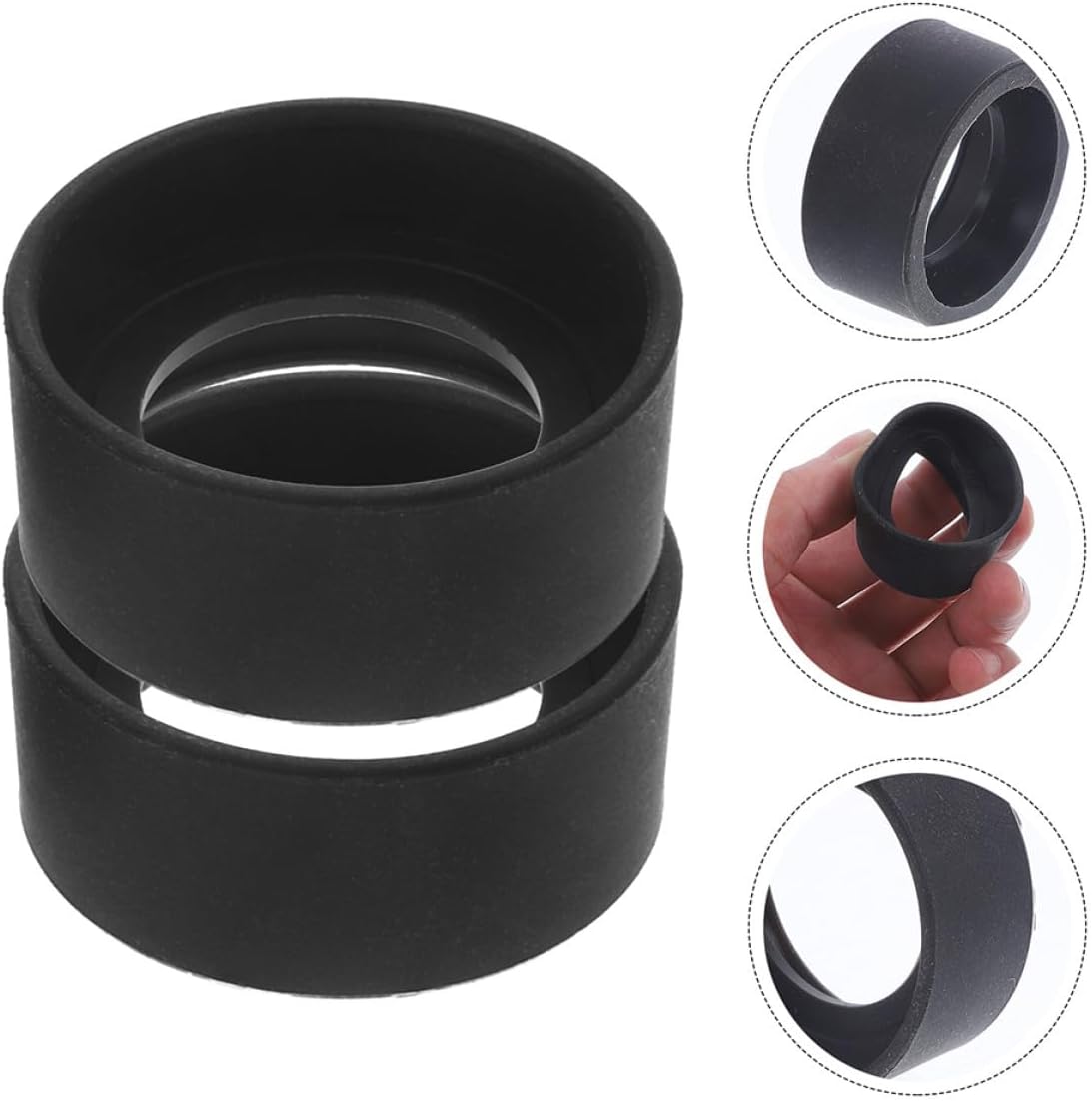 Ciieeo 4pcs Rubber Eyepiece Guards Protective Shield for Microscope Eyepiece Reusable Rubber Eye Shields for Stereo Microscope Accessories