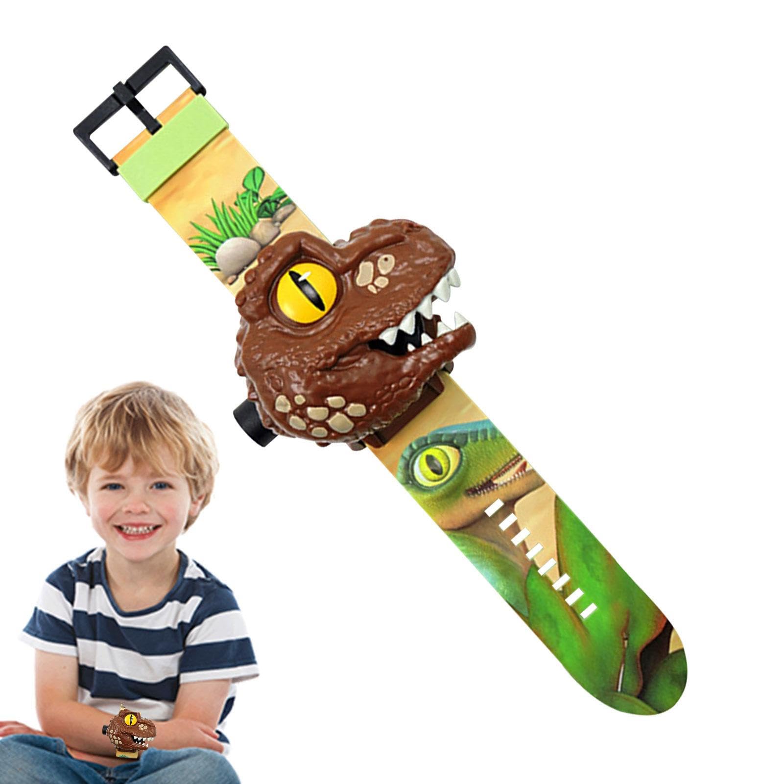 LVTFCOLVTFCO Dinosaur Watch Flashlight Projector Toys,24 Patterns Dinosaur Watches Flashlight Projector - Animal Pattern Torch Educational Toys Gift for Kids Toddler Boys Birthday