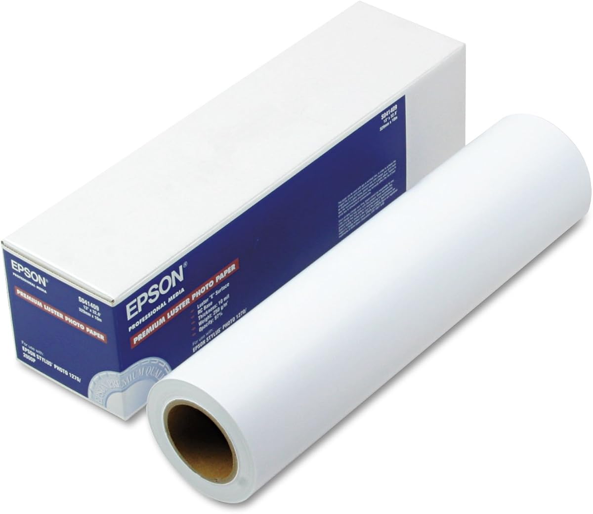 Epson Professional Media Premium Photo Paper LUSTER (13 Inches x 32.8 Feet, Roll) (S041409),White