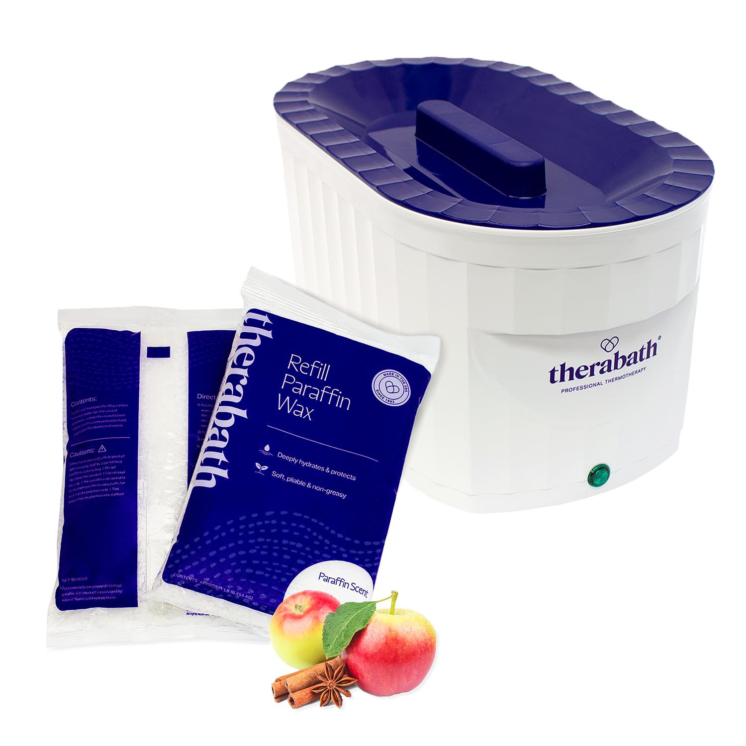 Therabath Professional Thermotherapy TB6 Paraffin Wax Bath - Helps Relieve Arthritis & Muscle Stiffness - Heat Therapy for Hands, Feet, Face & Body - Made in USA - 6 lb. Warm Apple Spice