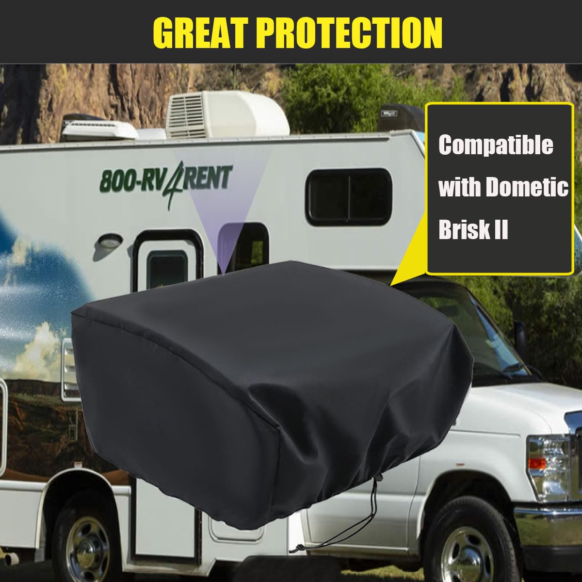 MIYIMORE RV Air Conditioner Cover, Heavy Duty 600D Waterproof Dustproof Oxford Cloth