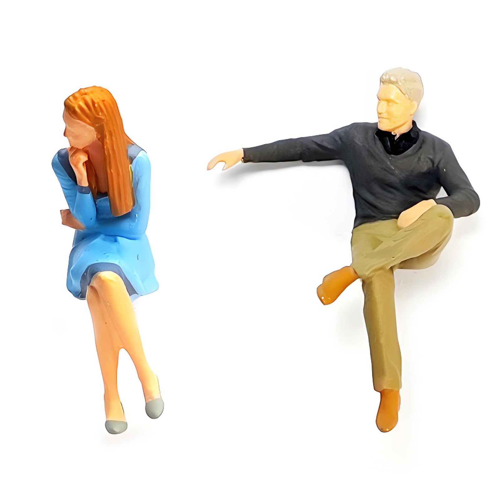 FGDTREE Attractive Small Resin Figurines in Seat Positions 1: 64 Tiny Human Statues Great for Terrariums & Interior Designs Decors Miniature Figurines