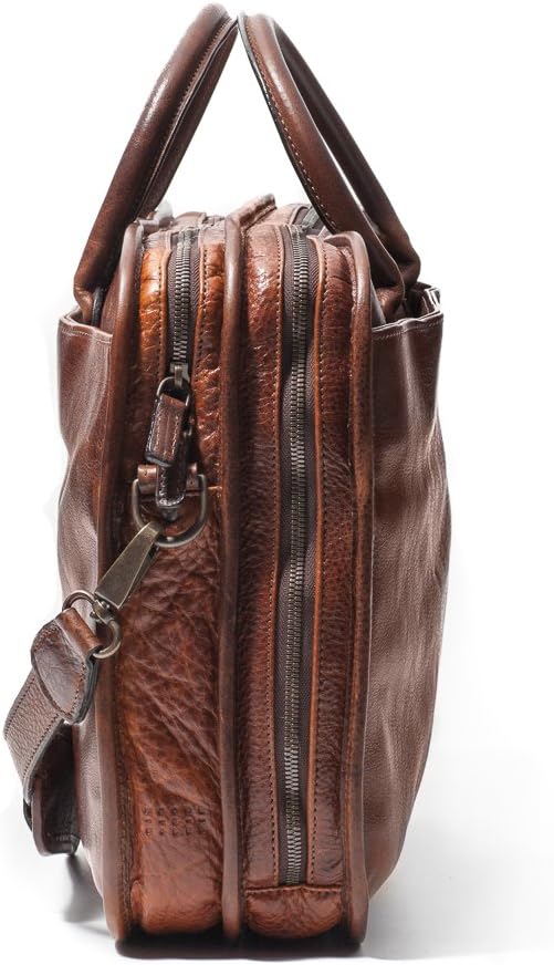 Moore and Giles Miller Leather Standard Attaché - Titan Milled Brown